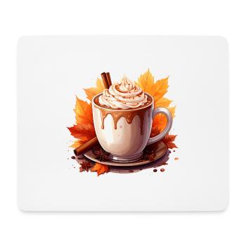 Cacao d'automne - Tapis de souris (format paysage) - blanc - Devant