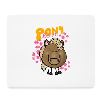 Pony Liebe - Mousepad (Querformat) - Weiß - Vorne