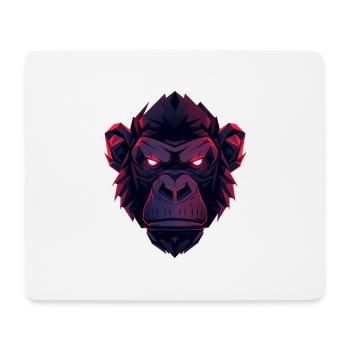 Neon Gorilla Kopfkunst - Mousepad (Querformat) - Weiß - Vorne