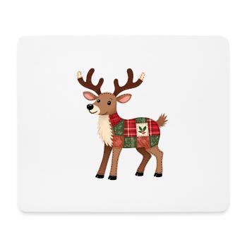 Patchwork Reindeer Christmas - Mouse Pad (horizontal) - white - Front
