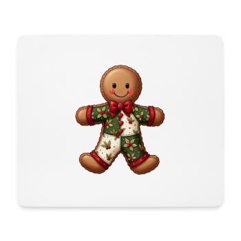 Gingerbread Christmas Motif Patchwork - Mouse Pad (horizontal) - white - Front
