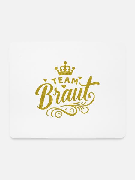 Team Braut Gold Glitzer - Mousepad (Querformat) - Weiß