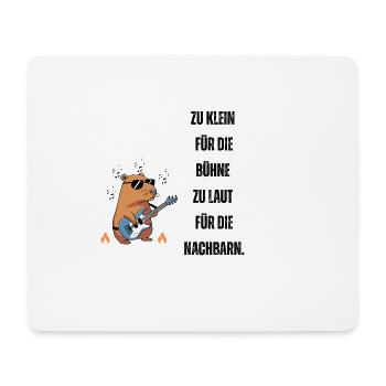 Beaver Rocker with Fire Flames - Mouse Pad (horizontal) - white - Front