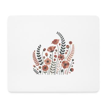 Fleurs bohèmes – Harmonie épanouie - Tapis de souris (format paysage) - blanc - Devant