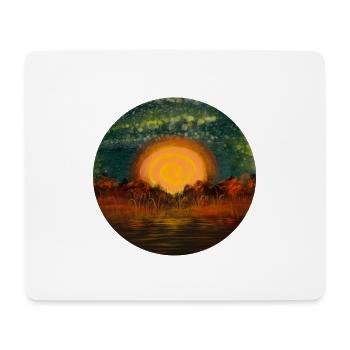 Cercle du soleil sur l’eau - Tapis de souris (format paysage) - blanc - Devant