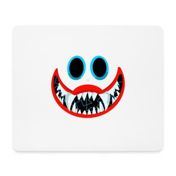 Kinetisches blaues Lächeln mit Zähnen - Mousepad (Querformat) - Weiß - Vorne
