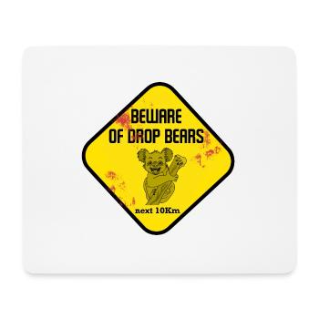 Warnschild Drop Bears - Mousepad (Querformat) - Weiß - Vorne