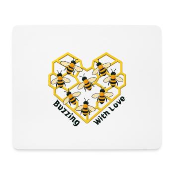 Herz der Bienen - Mousepad (Querformat) - Weiß - Vorne