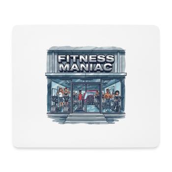 Fitness-Maniac Gymfront-Szene - Mousepad (Querformat) - Weiß - Vorne