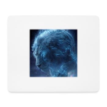 Cosmic Lion Galaxy Stardust Motif - Mouse Pad (horizontal) - white - Front