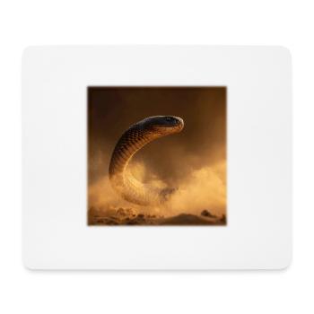Golden Cobra in the Desert Desert Dust - Mouse Pad (horizontal) - white - Front
