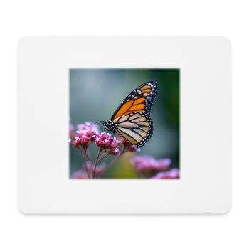 Monarch Butterfly Macro - Mouse Pad (horizontal) - white - Front