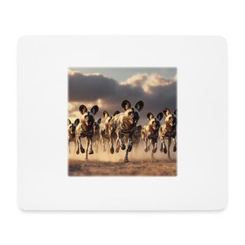Hyenas Group Wildlife Savannah - Mouse Pad (horizontal) - white - Front