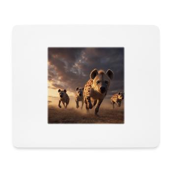 Hyänen Gruppe Savanne Wildlife Design - Mousepad (Querformat) - Weiß - Vorne