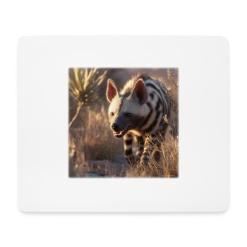 Striped Hyena Desert Wildlife Nature Design - Mouse Pad (horizontal) - white - Front