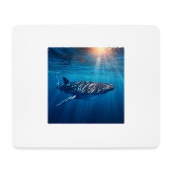 Walhai im Ozean Meeresbewohner Natur Design - Mousepad (Querformat) - Weiß - Vorne