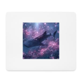 Whale shark in a magical sea of flowers Fantasy Design - Mouse Pad (horizontal) - white - Front