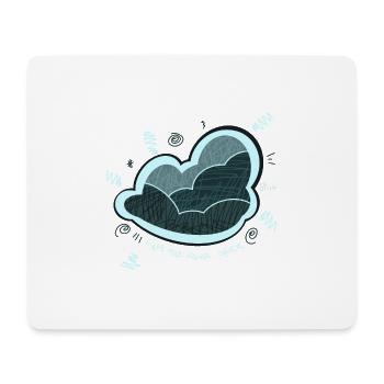 Cloud, emotion, angry - Mouse Pad (horizontal) - white - Front