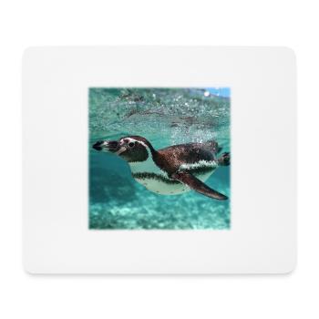 Penguin Underwater Turquoise Ocean Nature Design - Mouse Pad (horizontal) - white - Front