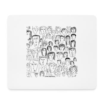 Visages neutres de 1 minute (1) - Tapis de souris (format paysage) - blanc - Devant