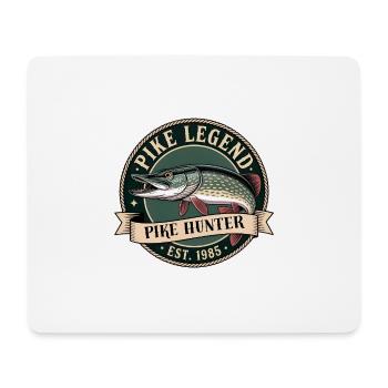 Hecht Angeln Vintage Angler T-Shirt Pike Legend - Mousepad (Querformat) - Weiß - Vorne