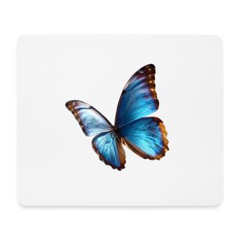 Bright Blue Butterfly Noble Nature Art - Mouse Pad (horizontal) - white - Front