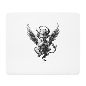 Anges et Démons : Noir et Blanc - Tapis de souris (format paysage) - blanc - Devant