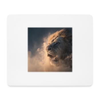 Lion des Nuages – Force Royale - Tapis de souris (format paysage) - blanc - Devant