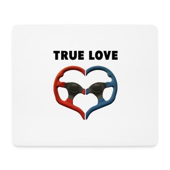 True Love Steering Hearts Mariage Cadeau Mariage - Tapis de souris (format paysage) - blanc - Devant