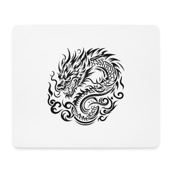 Yin du Cercle du Dragon - Tapis de souris (format paysage) - blanc - Devant