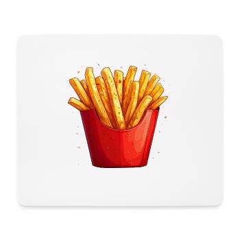 Pommes - Mousepad (Querformat) - Weiß - Vorne