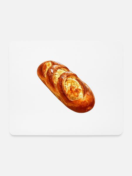 Brot oder Baguette - Mousepad (Querformat) - Weiß