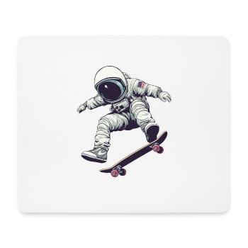 Schlittschuhlaufen im Weltraum - Mousepad (Querformat) - Weiß - Vorne