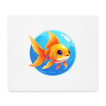 Poisson rouge - Tapis de souris (format paysage) - blanc - Devant