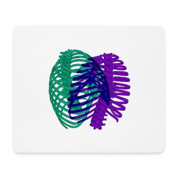 Dual chromatic ribcage - Mouse Pad (horizontal) - white - Front