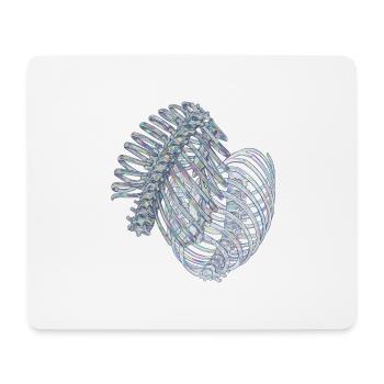 Iridescent ribs in spiral - Mouse Pad (horizontal) - white - Front