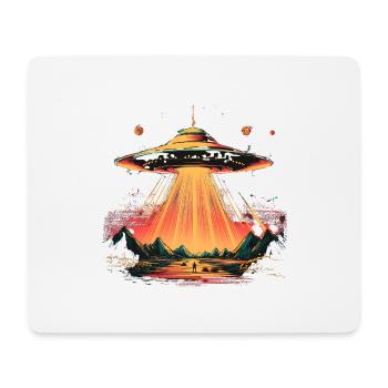 UFO arc over mountains - Mouse Pad (horizontal) - white - Front