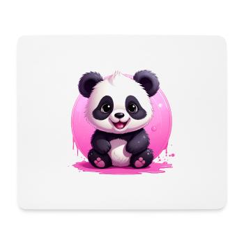 Niedlicher Panda - Mousepad (Querformat) - Weiß - Vorne