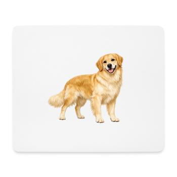 Golden Retriever Smiling - Mouse Pad (horizontal) - white - Front