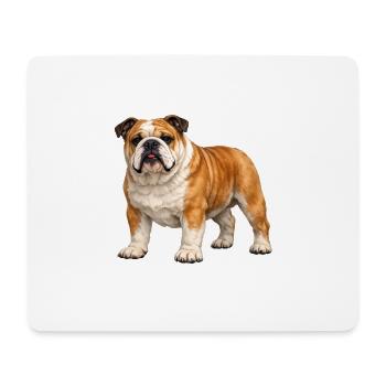 Englischer Bulldogge - Mousepad (Querformat) - Weiß - Vorne