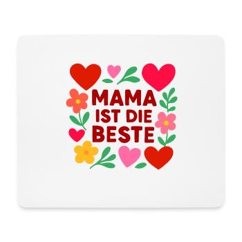 Mama ist die Beste  - Mousepad (Querformat) - Weiß - Vorne