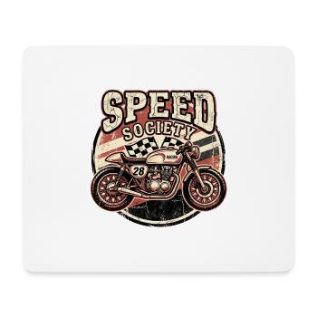 Speed Society Motorcycle Vintage Racing - Mouse Pad (horizontal) - white - Front