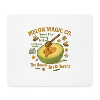 Illustration magique Melon Honey - Tapis de souris (format paysage) - blanc - Devant