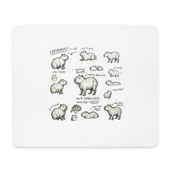 Parade de croquis de capybara - Tapis de souris (format paysage) - blanc - Devant