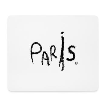 Paris Handgezeichnet Spruch - Mousepad (Querformat) - Weiß - Vorne