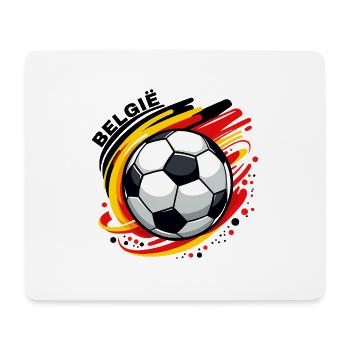 Belgischer Fußball - Mousepad (Querformat) - Weiß - Vorne