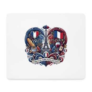 Paris Saveurs et Tour Eiffel - Tapis de souris (format paysage) - blanc - Devant