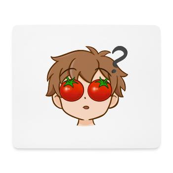Tomatenaugen Cartoon-Design - Mousepad (Querformat) - Weiß - Vorne
