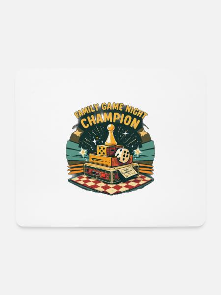 Family Game Night Champion - Mouse Pad (horizontal) - white