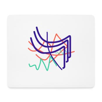 Don d’artiste abstrait - Tapis de souris (format paysage) - blanc - Devant